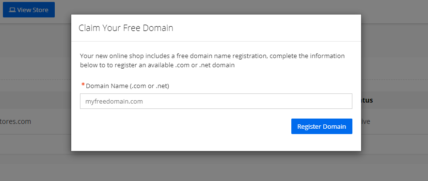 Step 6 Claim Free Domain Name